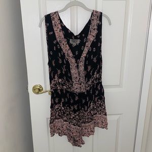 Loose fitting floral romper